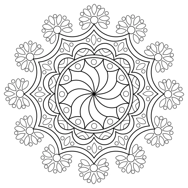 Mandala 3 | Online omalovánky pro děti
