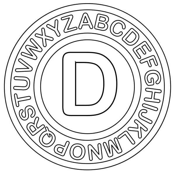 Písmeno D | Online omalovánky pro děti