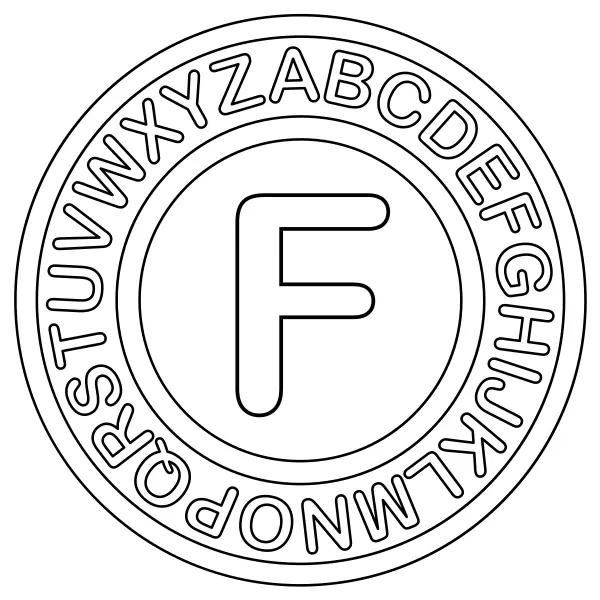Písmeno F | Online omalovánky pro děti