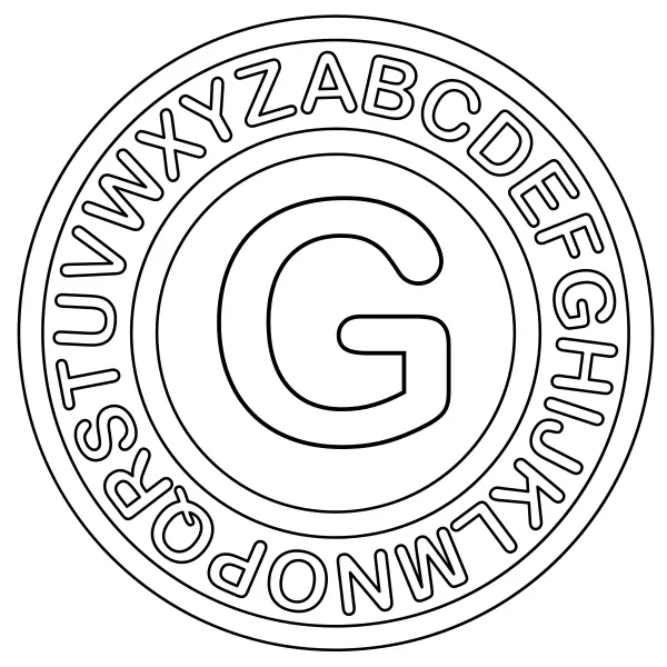Písmeno G | Online omalovánky pro děti