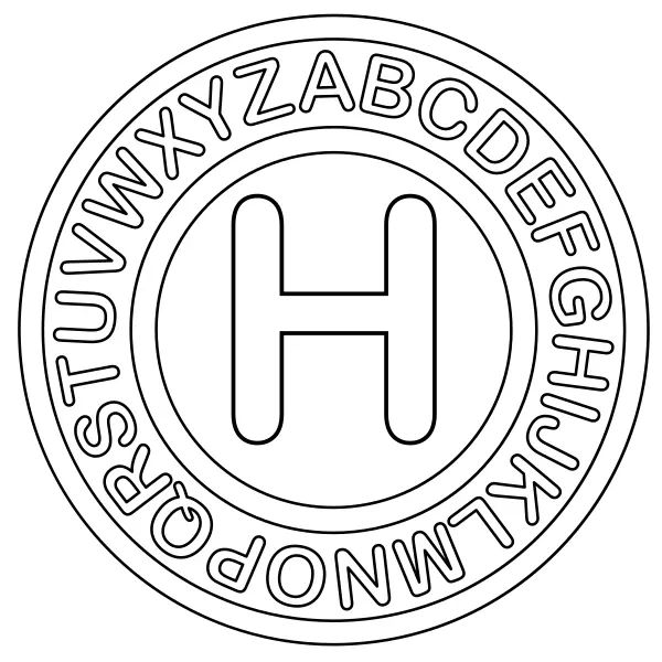 Písmeno H | Online omalovánky pro děti
