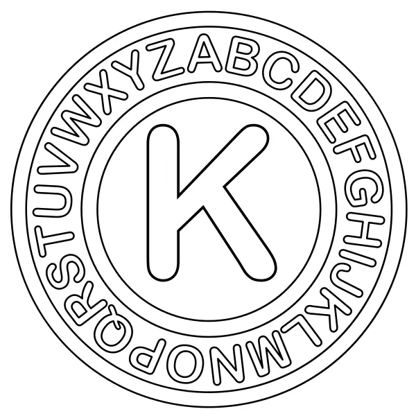 Písmeno K | Online omalovánky pro děti