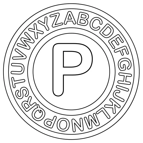 Písmeno P | Online omalovánky pro děti