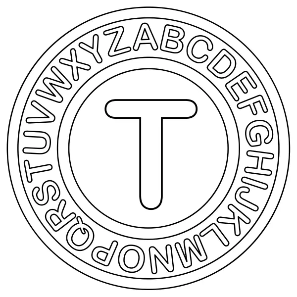 Písmeno T | Online omalovánky pro děti