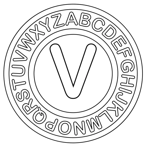 Písmeno V | Online omalovánky pro děti