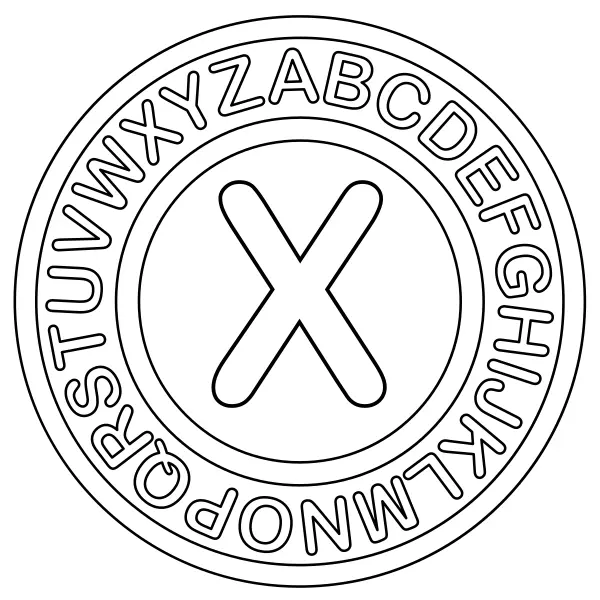 Písmeno X | Online omalovánky pro děti