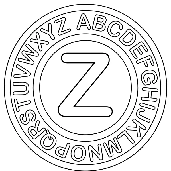 Písmeno Z | Online omalovánky pro děti