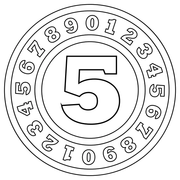 Číslo 5 | Online omalovánky pro děti
