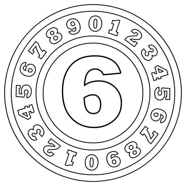 Číslo 6 | Online omalovánky pro děti