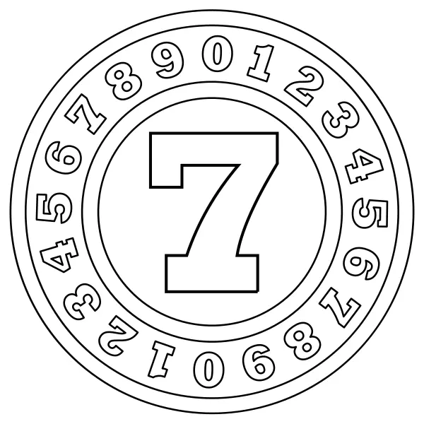 Číslo 7 | Online omalovánky pro děti