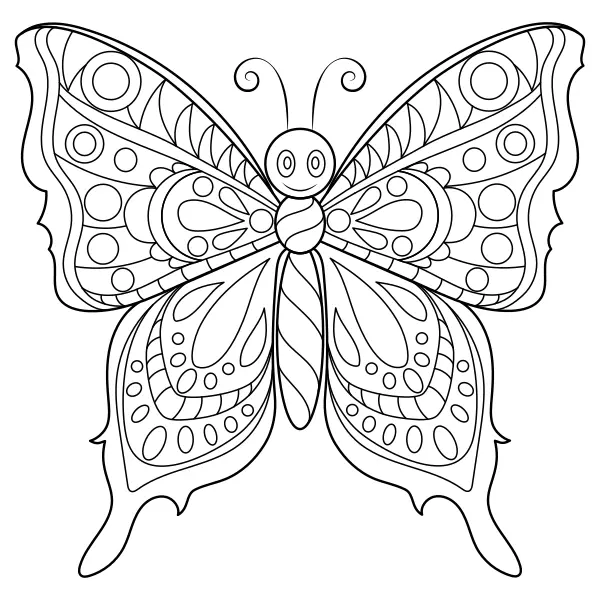 Mandala – Motýl 2 | Online omalovánky pro děti