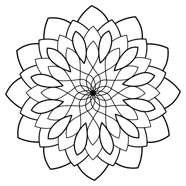 Mandala – květina | Online omalovánky pro děti