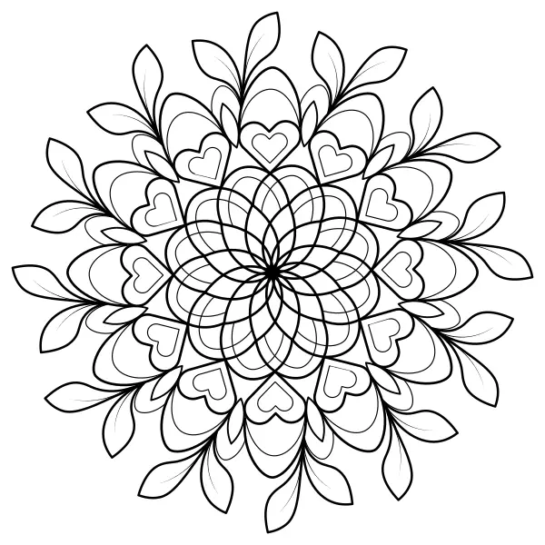 Přírodní mandala | Online omalovánky pro děti