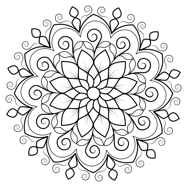 Mandala – Květ 2 | Online omalovánky pro děti