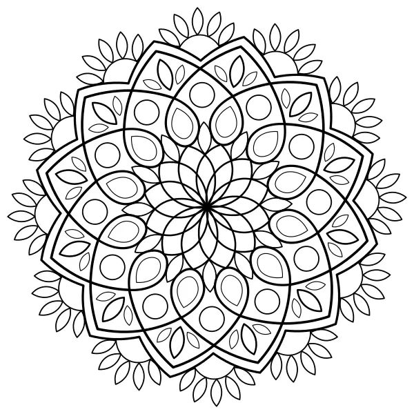 Mandala z lupínků | Online omalovánky pro děti