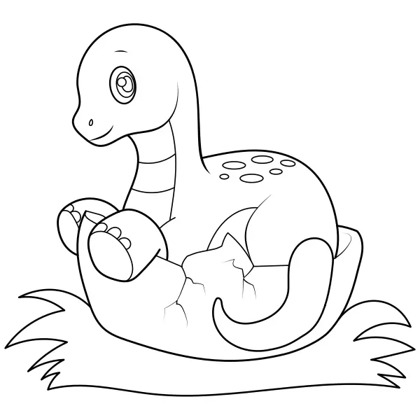 Dinosauři – Malý diplodok | Online omalovánky pro děti