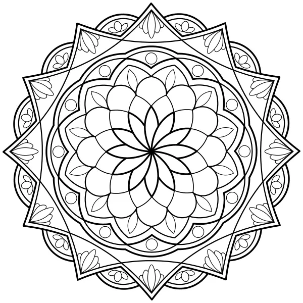 Mandala 14 | Online omalovánky pro děti