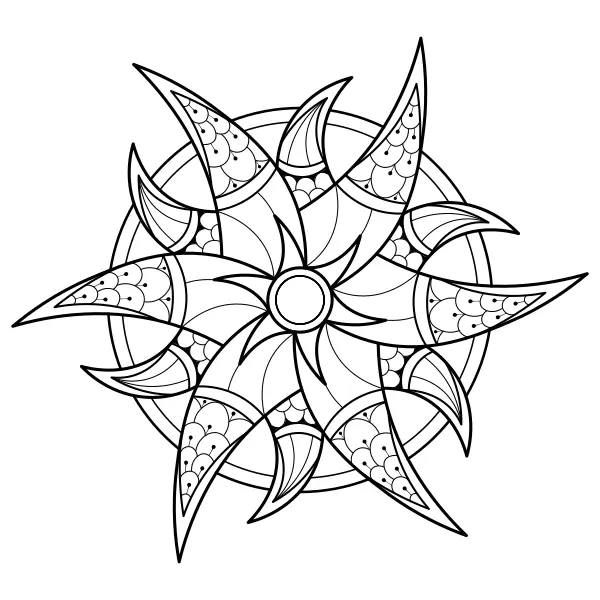 Hvězdná mandala | Online omalovánky pro děti