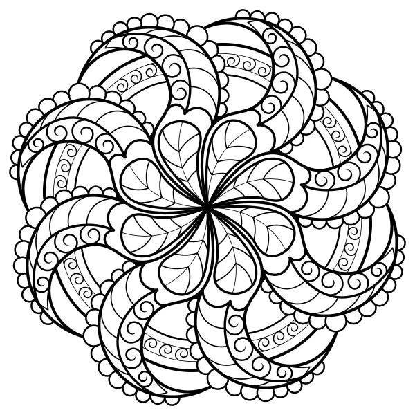 Chobotnicová mandala | Online omalovánky pro děti