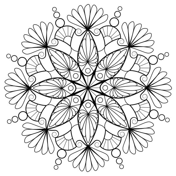 Ptačí mandala | Online omalovánky pro děti