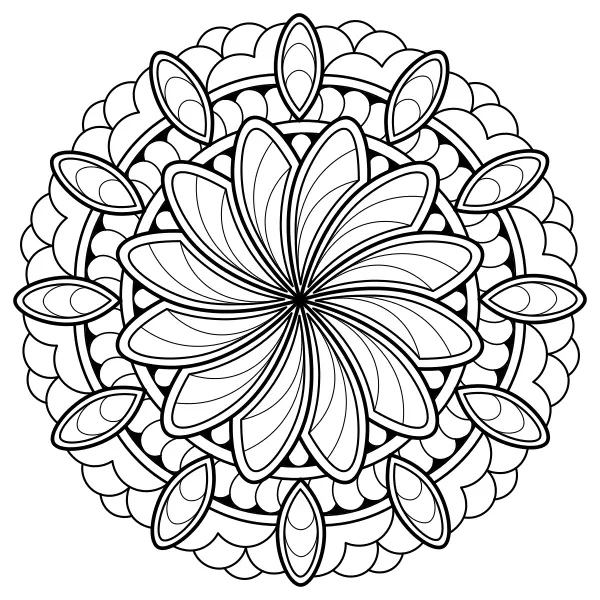 Mandala 12 | Online omalovánky pro děti