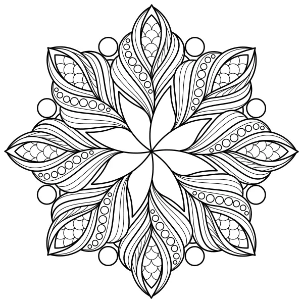 Zatočená mandala | Online omalovánky pro děti