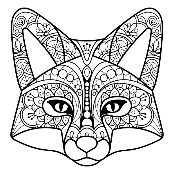 Mandala – Liška | Online omalovánky pro děti