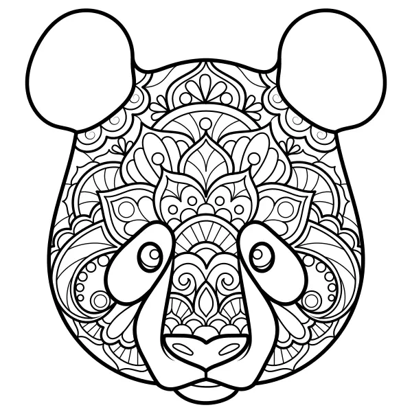 Mandala – Panda | Online omalovánky pro děti