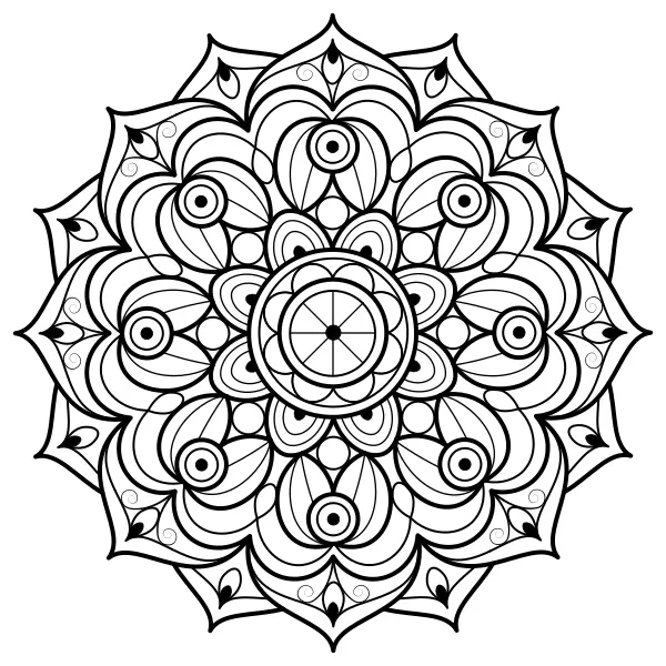 Mandala 15 | Online omalovánky pro děti