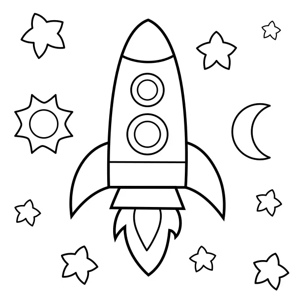 Raketa | Online omalovánky pro děti