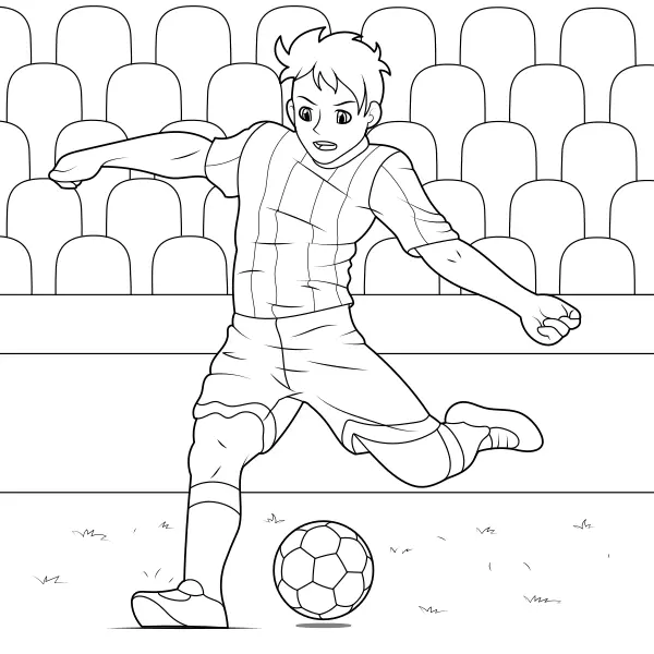 Fotbalista | Online omalovánky pro děti