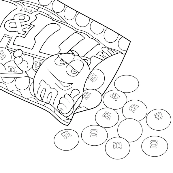 M&Ms | Online omalovánky pro děti