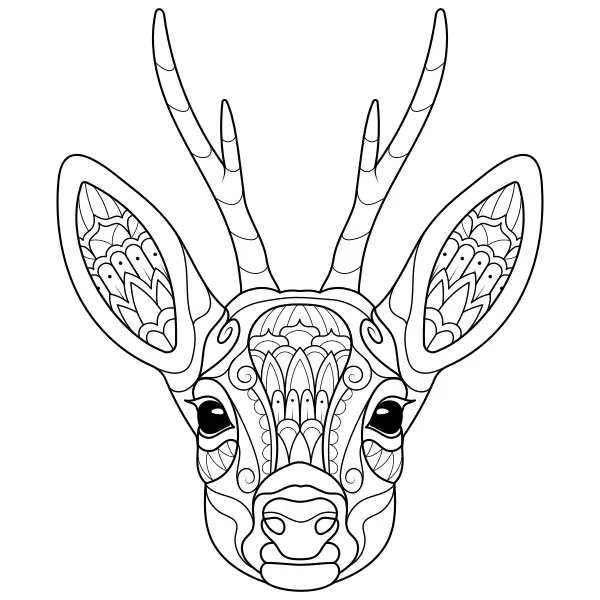 Mandala – Jelen | Online omalovánky pro děti
