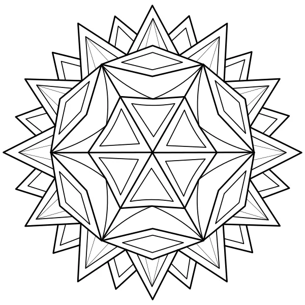 Sluneční mandala | Online omalovánky pro děti