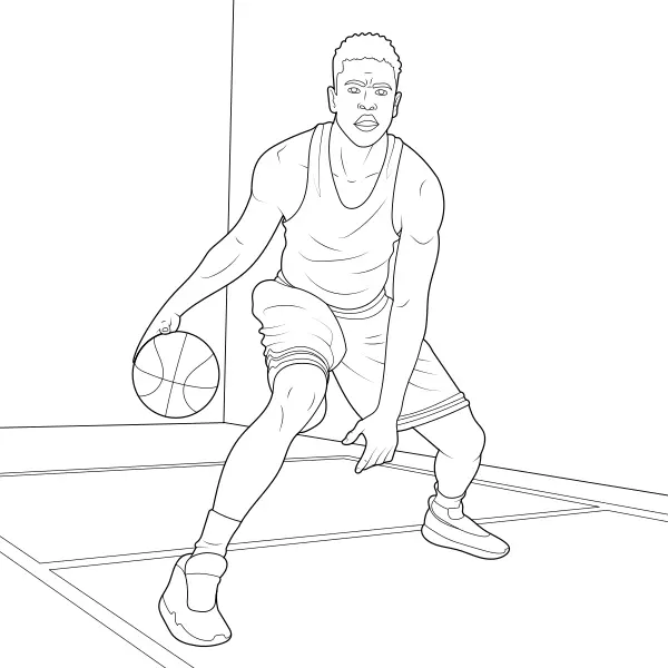 Basketbalista | Online omalovánky pro děti