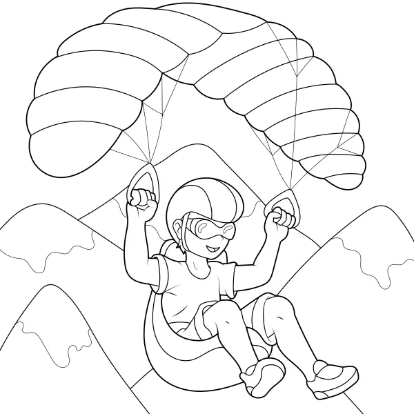 Paraglidista | Online omalovánky pro děti