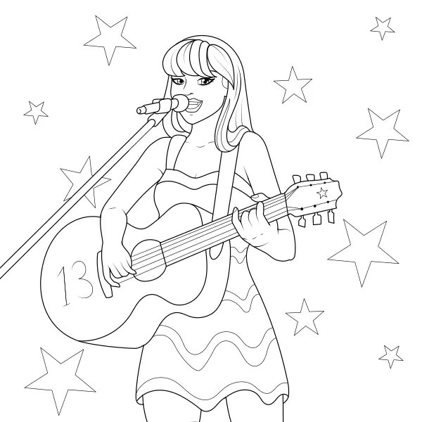 Taylor Swift | Online omalovánky pro děti