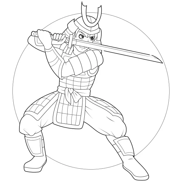Samuraj | Online omalovánky pro děti
