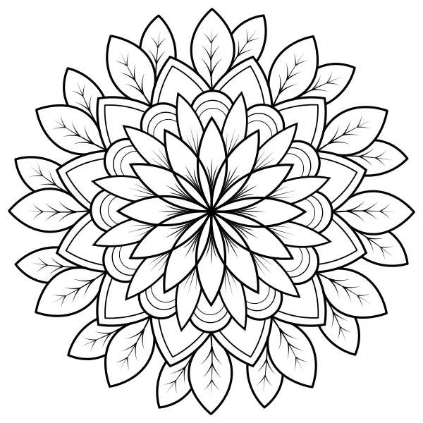 Mandala – květina | Online omalovánky pro děti