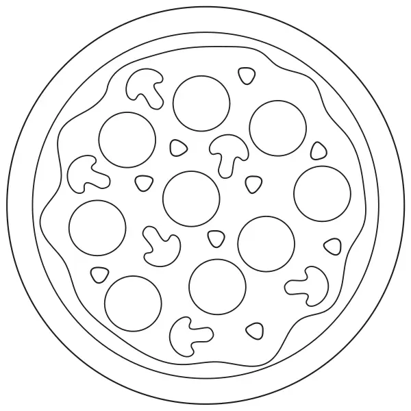 Pizza | Online omalovánky pro děti