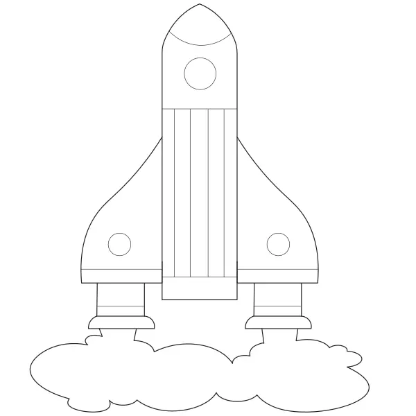 Start rakety | Online omalovánky pro děti