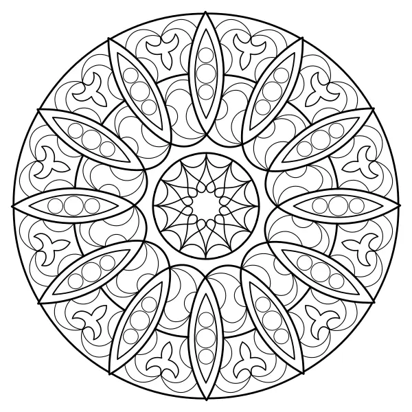 Mandala 50 | Online omalovánky pro děti