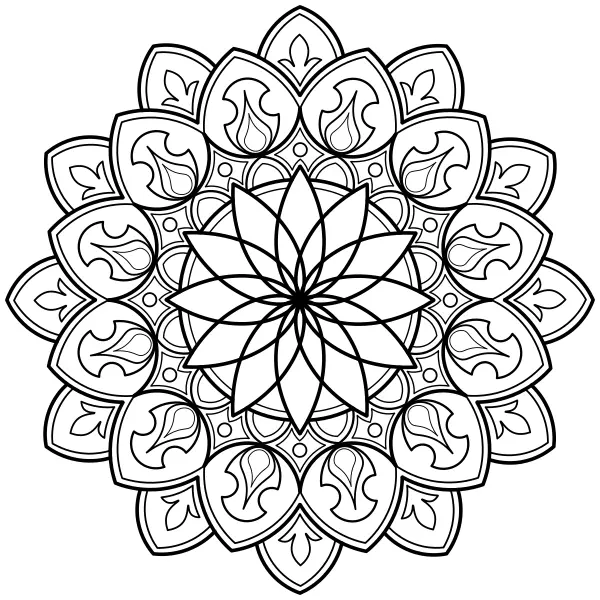 Mandala 52 | Online omalovánky pro děti