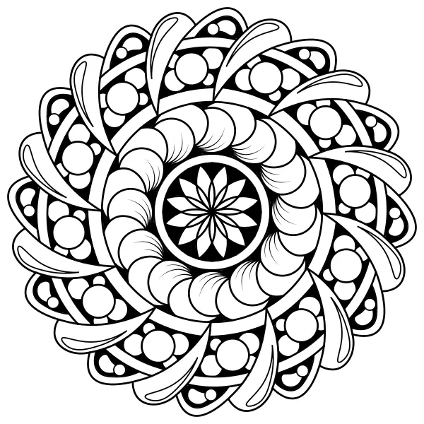 Mandala z drápů | Online omalovánky pro děti