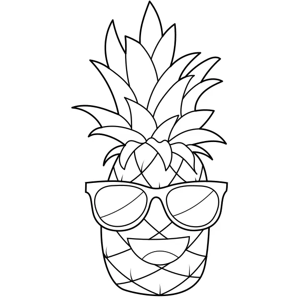 Šťastný ananas | Online omalovánky pro děti