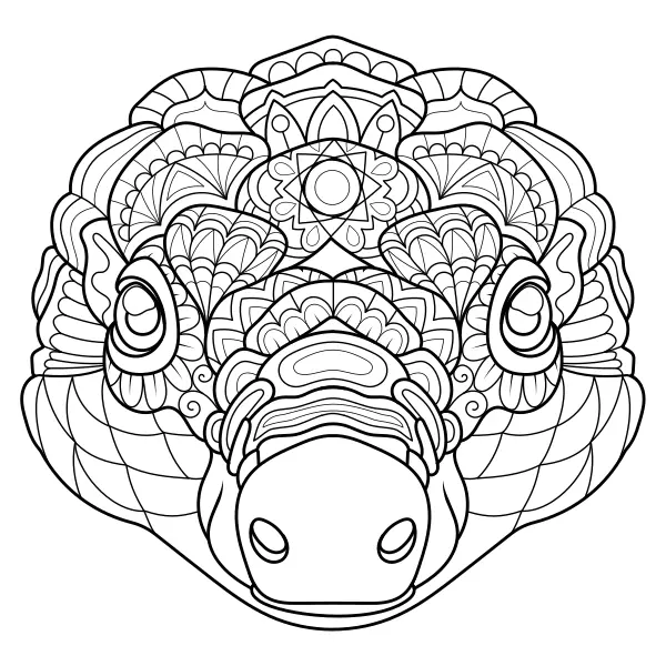 Mandala – Pangolin | Online omalovánky pro děti